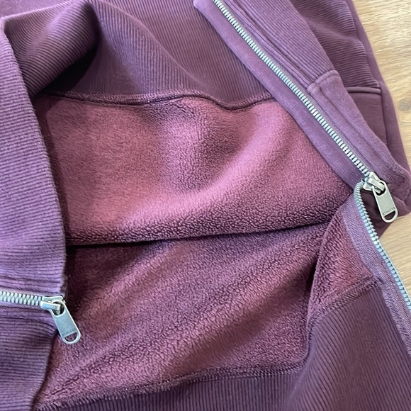 Athleta Cozy Karma Funnel Neck Sweatshirt Dress Purple/Spiced Cabernet Sz.M Tall - Picture 15 of 16